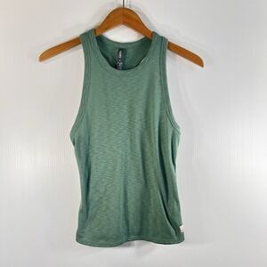 Vuori Sunrise High Neck Tank Top Size Small Green Racerback